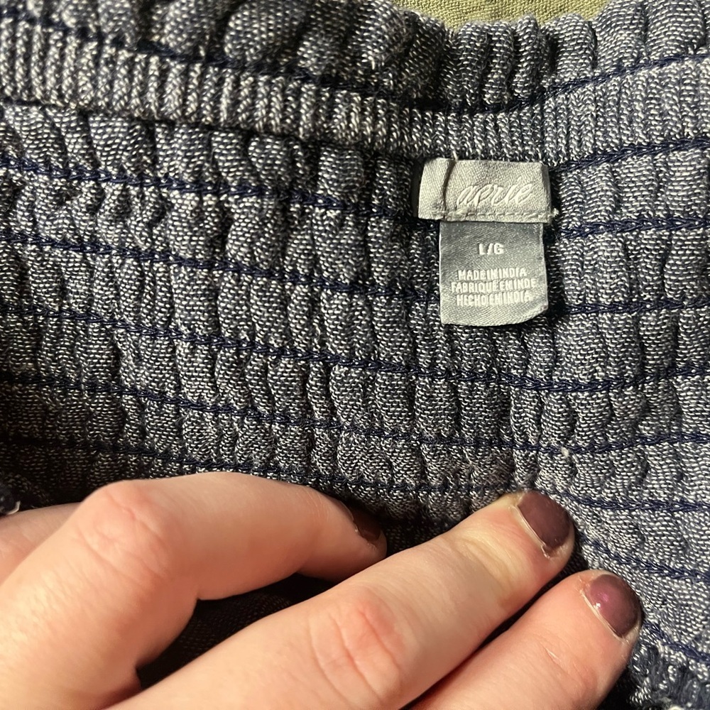 Aerie Navy Smocked Skirt - Picture 3 of 4